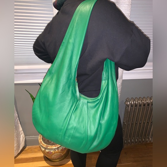 Anthropologie Slouchy Leather Shoulder Tote